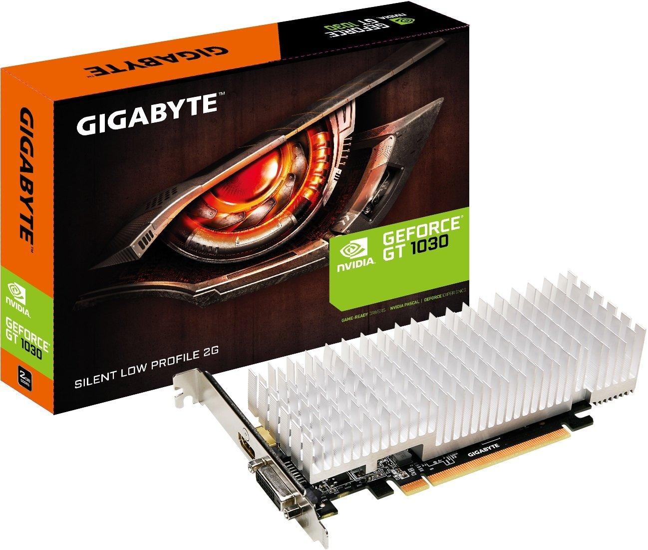 Видео карта GIGABYTE GeForce&reg; GT 1030 2GB GDDR5 64 bit, Silent, Low Profile, DVI-D, HDMI