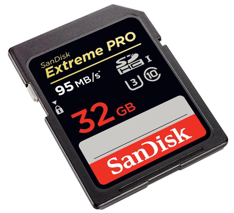 Карта памет SANDISK Extreme PRO&reg; SDHC 32GB Class 10, U3, 95 Mb/s