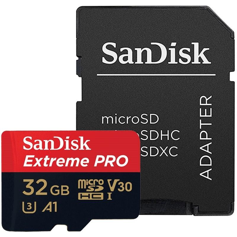 Карта памет Sandisk Extreme&reg; Pro microSDHC Card, 32GB, SD Adapter, Class 10, A1, V30, UHS-I, U3, 100Mb/s-1