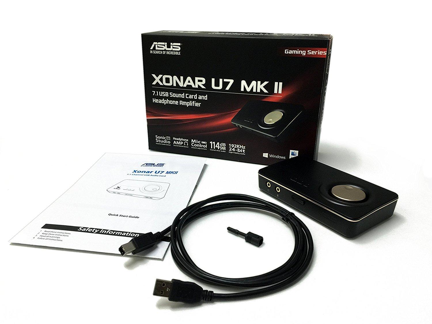 Звукова карта ASUS Xonar U7 MKII 7.1, USB, 114db, SNR-4