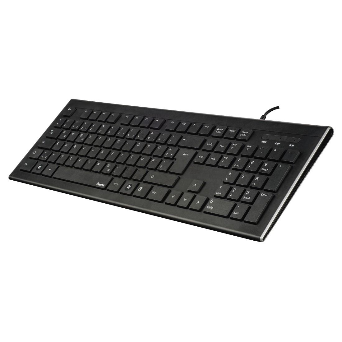 Жичен комплект клавиатура и мишка HAMA Cortino, USB, с кабел, черен-3