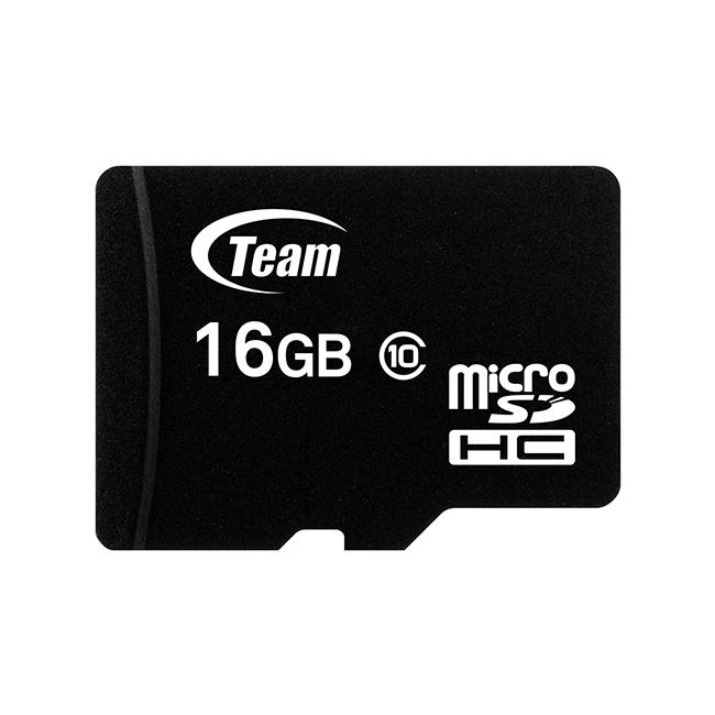 Карта памет TEAM micro SDHC, 16GB, Class 10 с SD адаптер-1