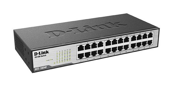 Суич D-Link DES-1024D/E, 24 портов 10/100, Desktop, rack mount-2