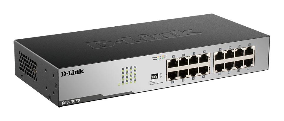 Суич D-Link DGS-1016D/E, 16 портов 10/100/1000, Desktop, rack mount-2