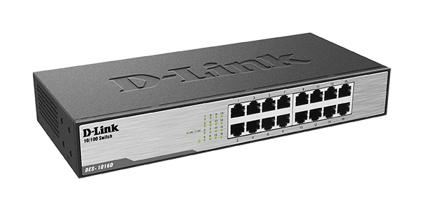 Суич D-Link DES-1016D/E, 16 портов 10/100, Desktop, rack mount-2