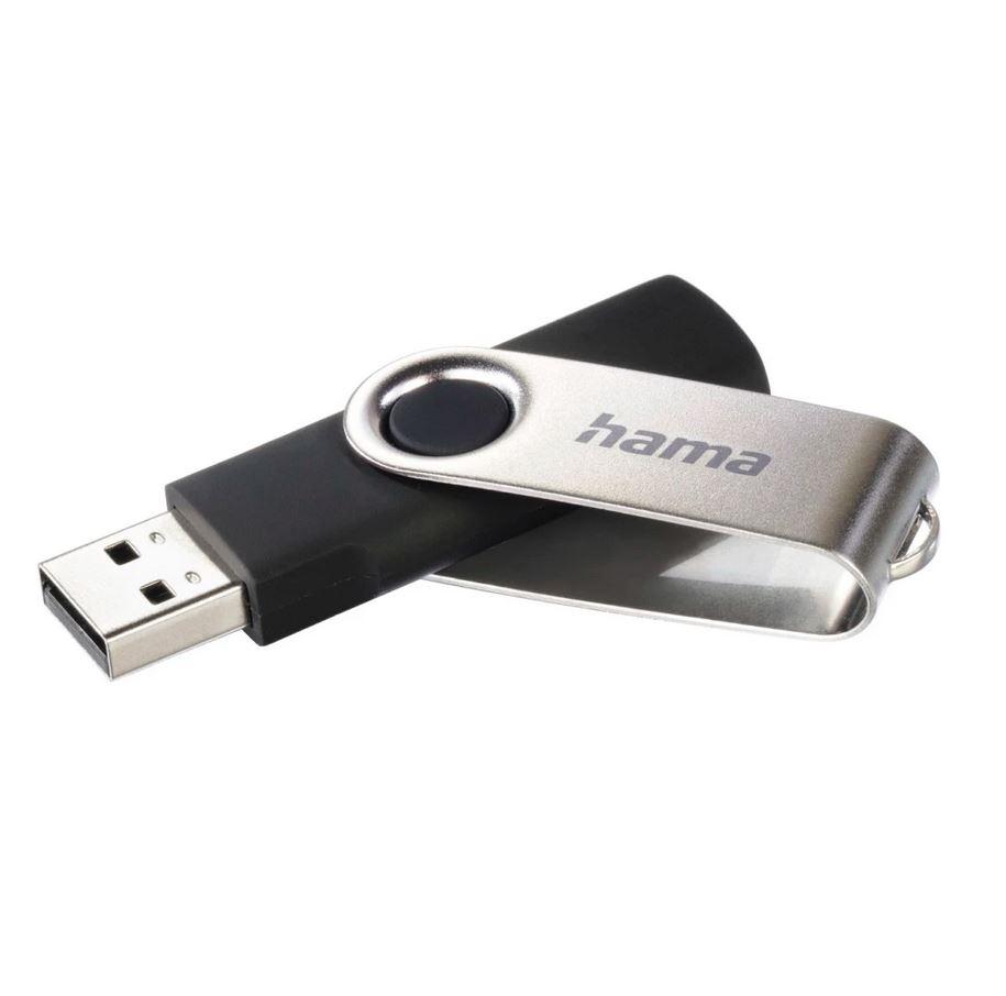 USB памет HAMA Rotate, 16GB, USB 2.0, 10mb/s,Черен-2