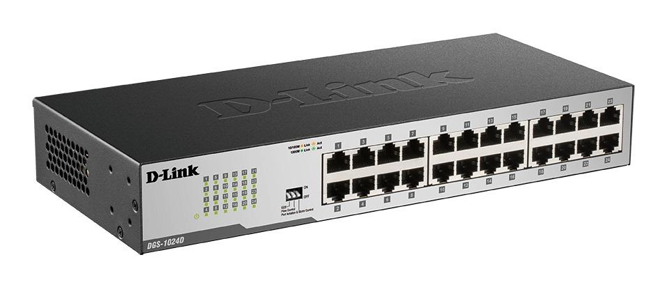 Суич D-Link DGS-1024D/E, 24 портов 10/100/1000, Desktop, rack mount-2