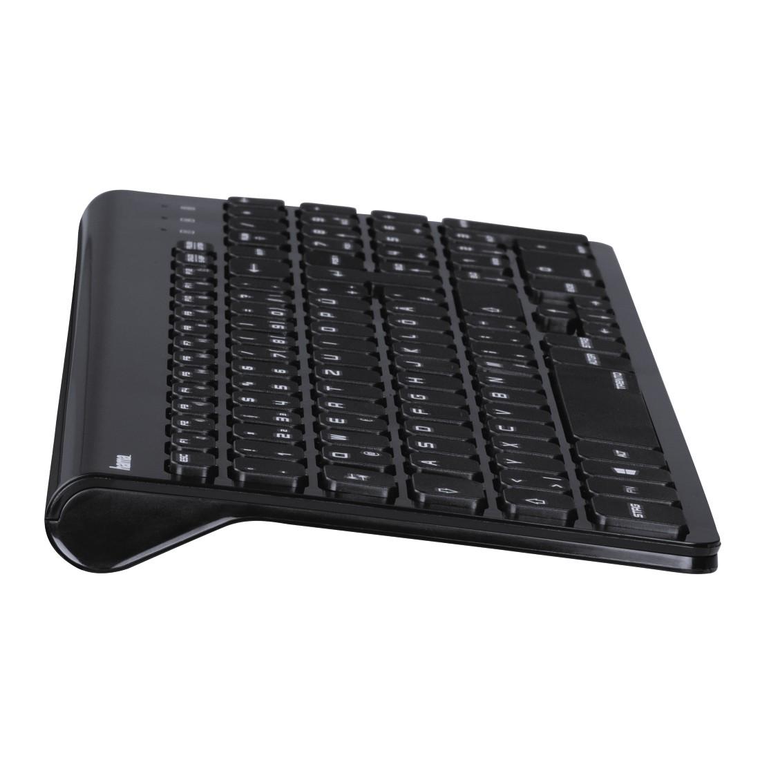 Комплект клавиатура и мишка HAMA Trento, Безжичен, Черен, Х-структурен-3