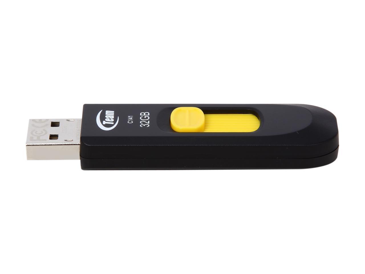 USB памет Team Group C141 32GB, USB 2.0, Жълт-4