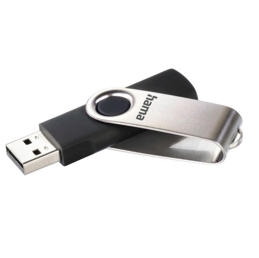 USB памет HAMA Rotate, 32GB, USB 2.0, 10Mb/s,Черен-2