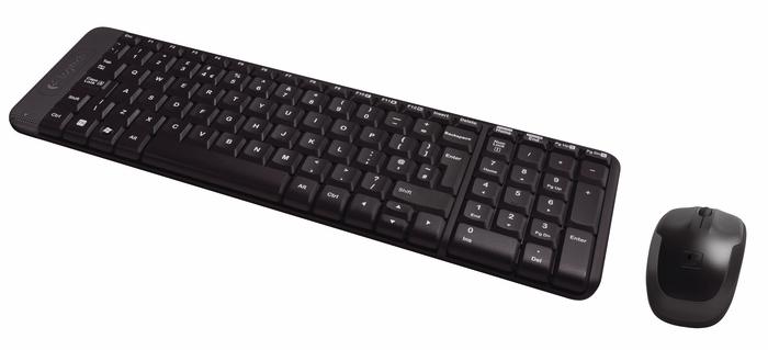 Kомплект безжични клавиатура с мишка Logitech MK220, Черна-2