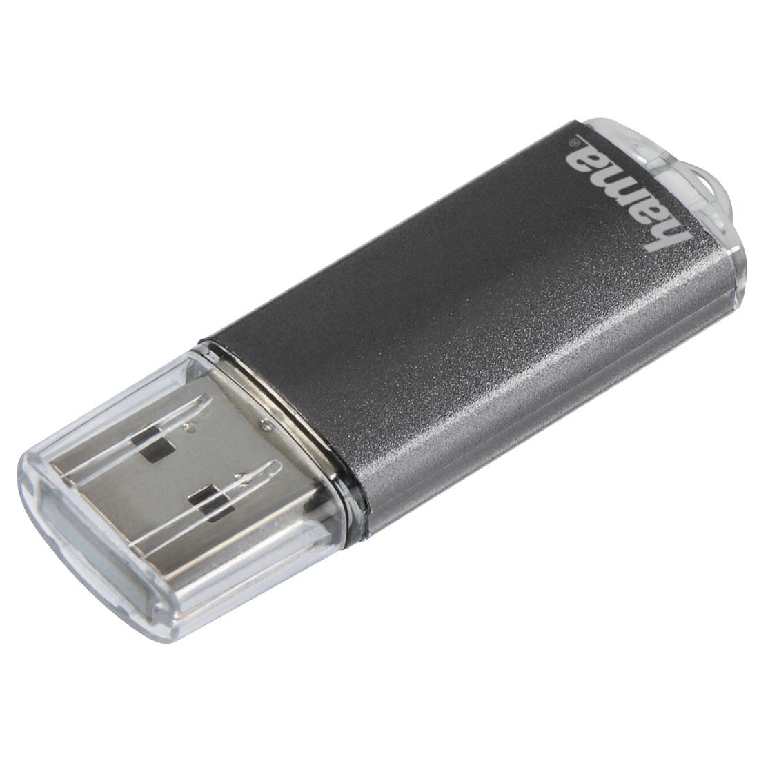 USB памет HAMA Laeta, 16GB, USB 2.0, 10 MB/s, Сив-1
