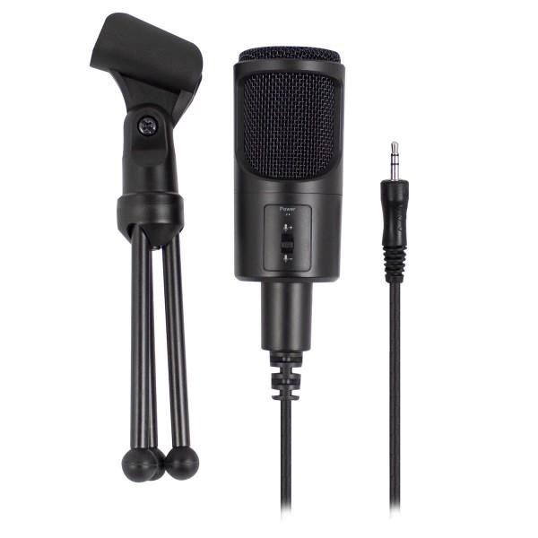 Настолен мултимедиен микрофон EWENT EW3552, филтър за шум, Черен-2