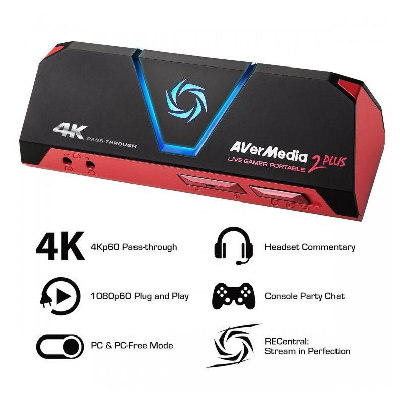 Външен кепчър AVerMedia LIVE Gamer Portable 2 Plus, USB-3