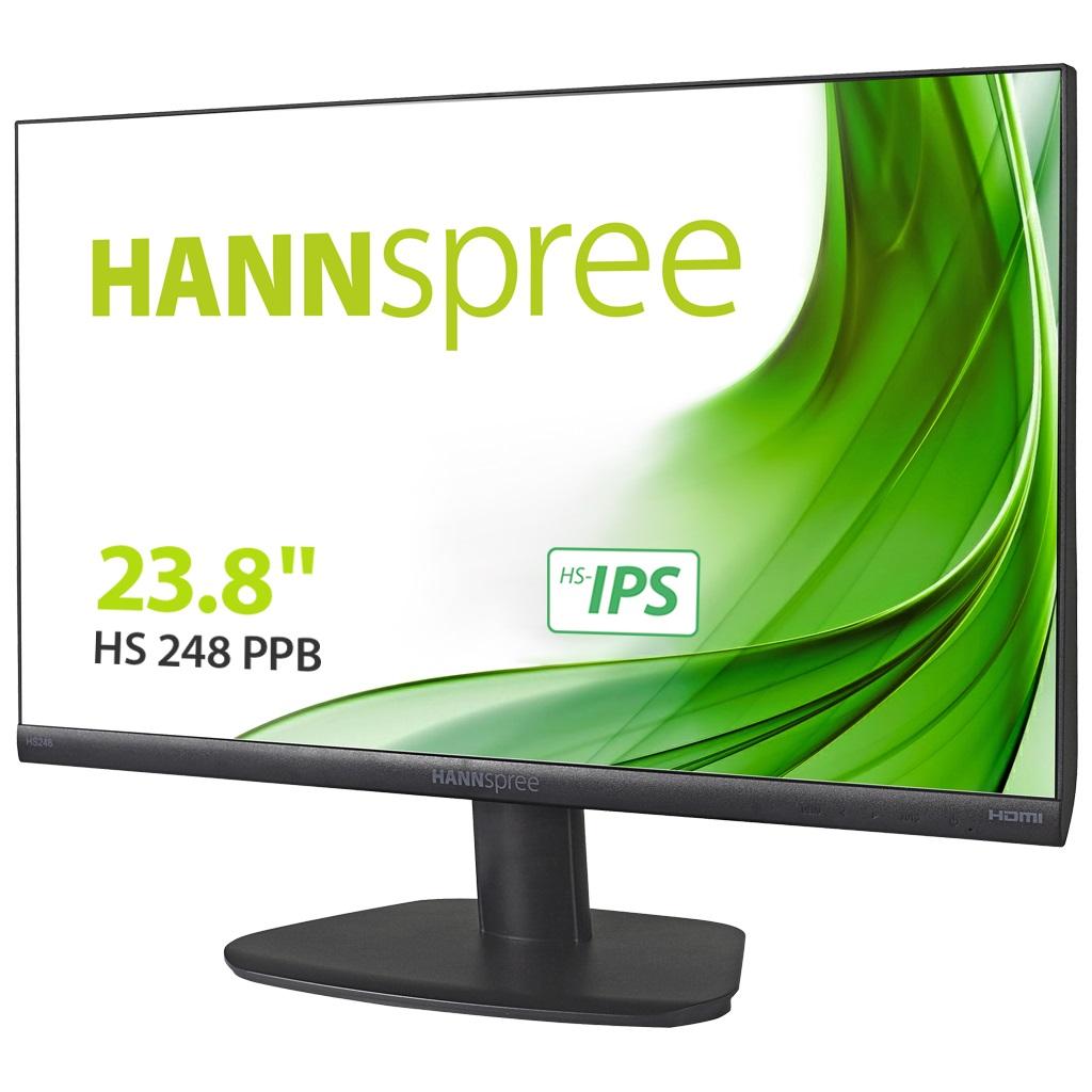 Монитор HANNSPREE HS 248 PPB, LED, 23.8 inch, Wide, Full HD, VGA, HDMI, Display Port 1.2, Черен