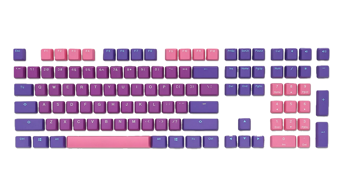 Капачки за механична клавиатура Ducky Ultra Violet 108-Keycap Set PBT Double-Shot US Layout-2