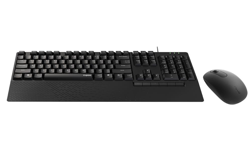 Комплект клавиатура и мишка RAPOO NX2000, кирилизирана, Черен-1