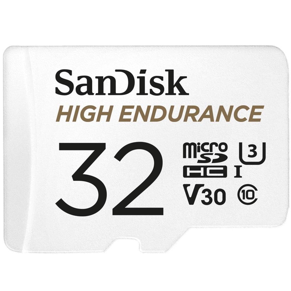 Карта памет SANDISK High Endurance, microSDXC, 32GB, U3, 100 Mb/s, SD адаптер-1