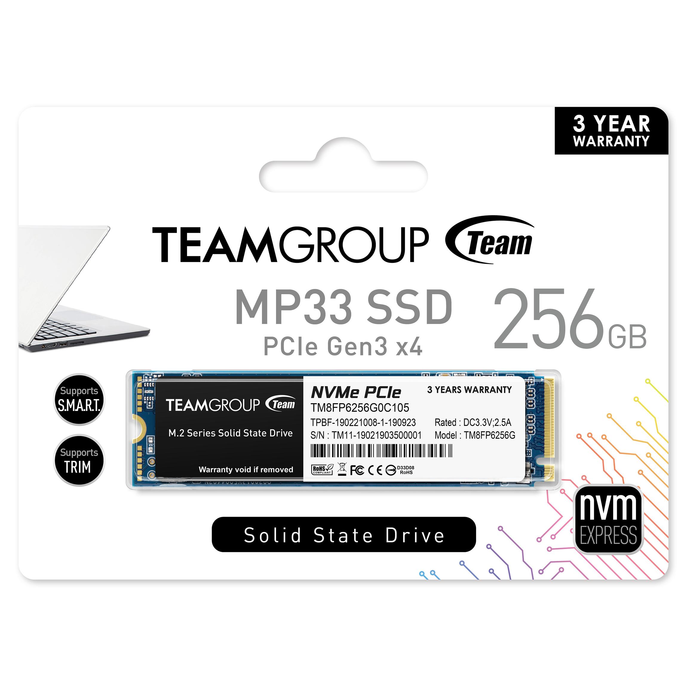 SSD Team Group MP33, M.2 2280 256GB PCI-e 3.0 x4 NVMe-2