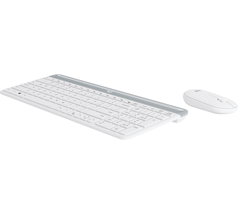 Kомплект безжични клавиатура с мишка Logitech MK470, Кирилизирана, Бяла-3
