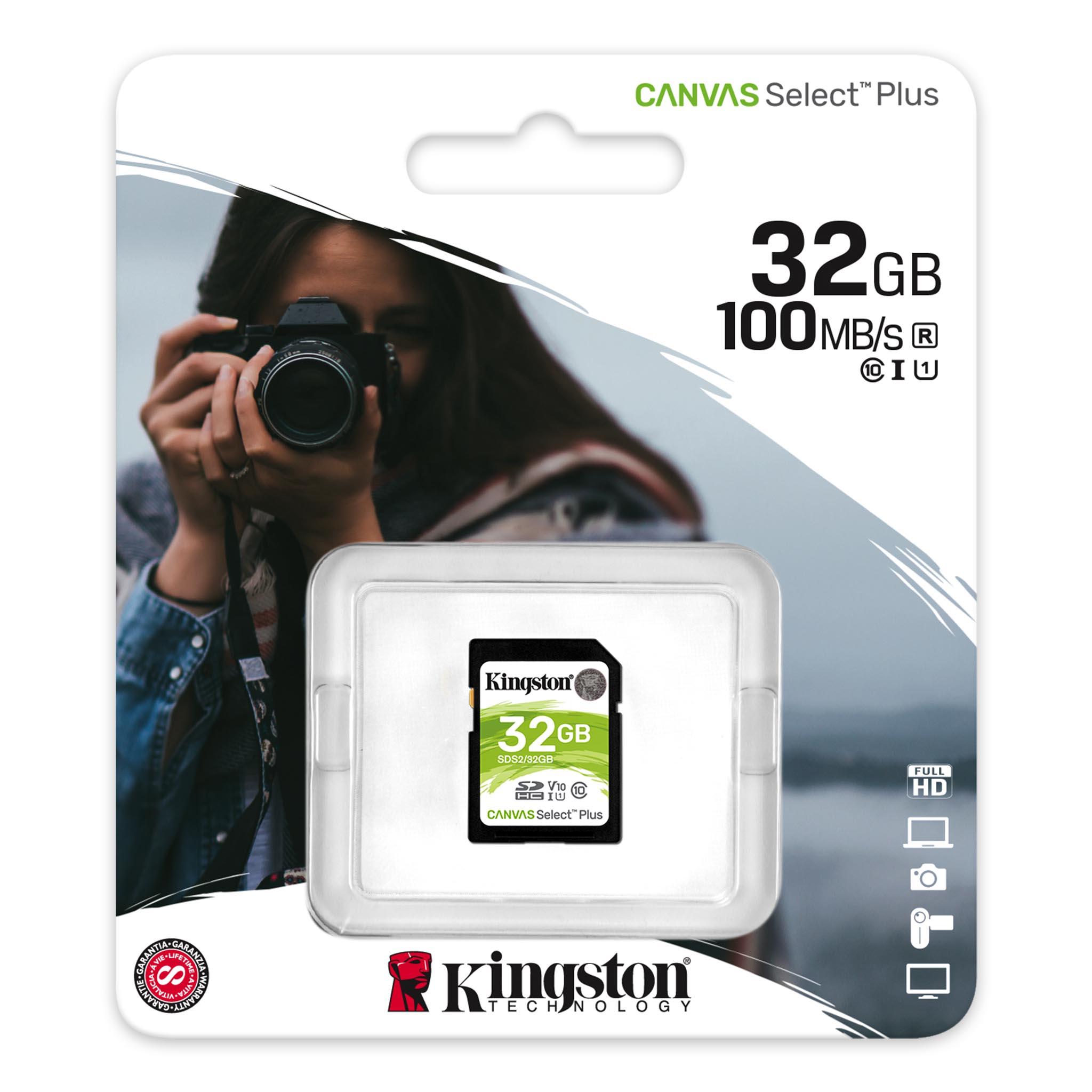 Карта памет Kingston Canvas Select Plus SD 32GB, Class 10 UHS-I-1