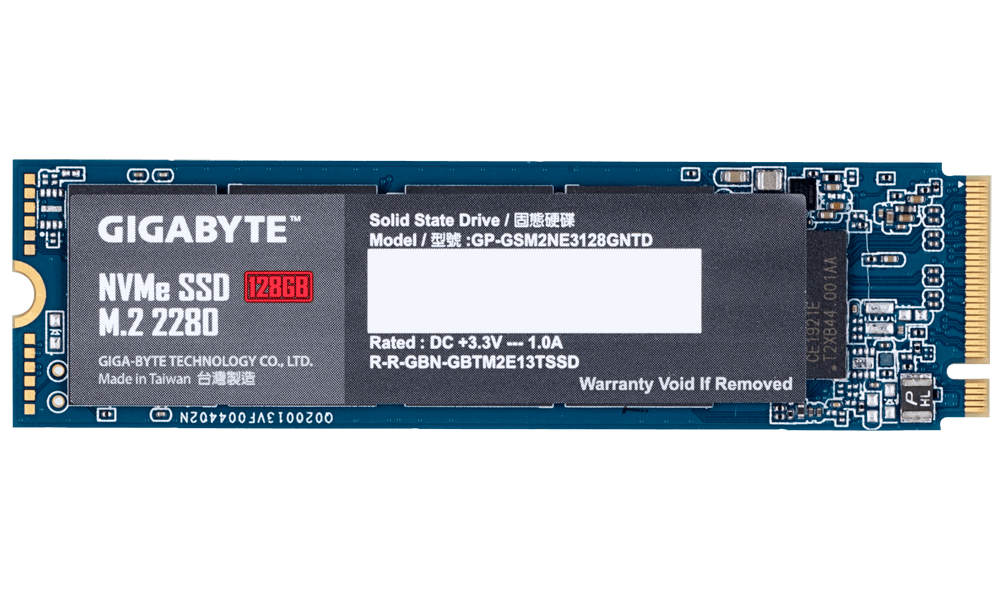 Solid State Drive (SSD) Gigabyte M.2 NVMe PCIe Gen 3 SSD 128GB 
