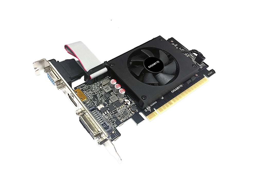 Видео карта Gigabyte GeForce GT 710, 2GB, GDDR5, 64 bit, D-Sub, DVI-D, HDMI -4