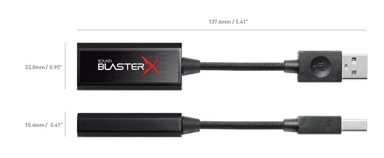 Външна звукова карта Creative Sound BlasterX G1, 7.1 HD, USB, 3.5 mm жак-2