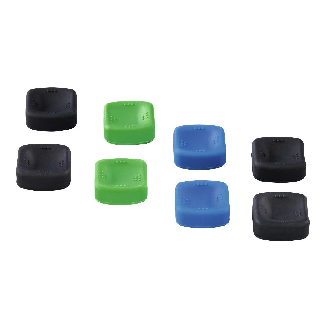 Сменяеми бутончета HAMA Square, Комплект, 8-in-1 за PS4/Xbox One, черен/зелен/син-1