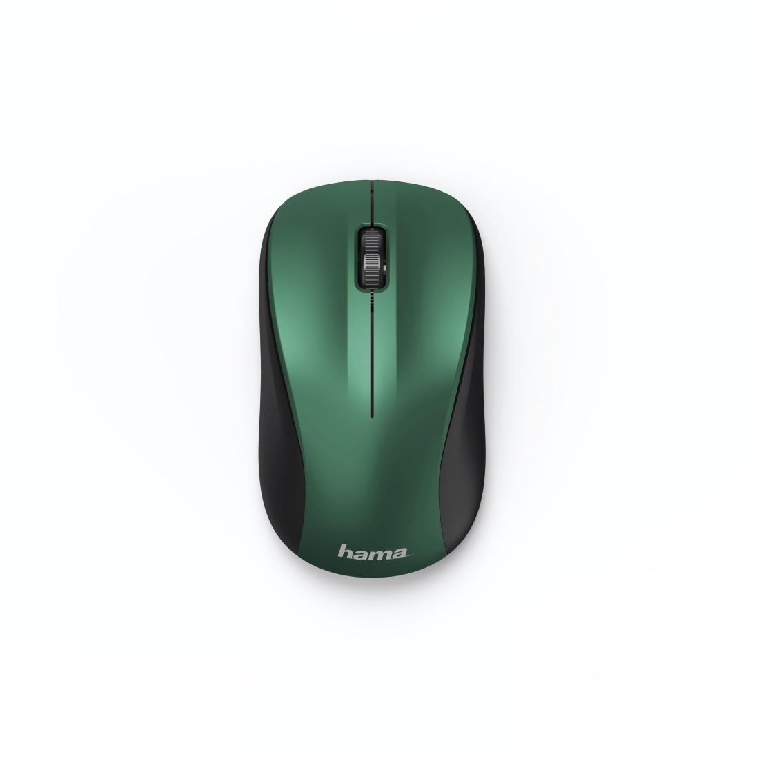 Безжична оптична мишка HAMA MW-300, USB, 3 бутона, 2.4 GHz, зелен