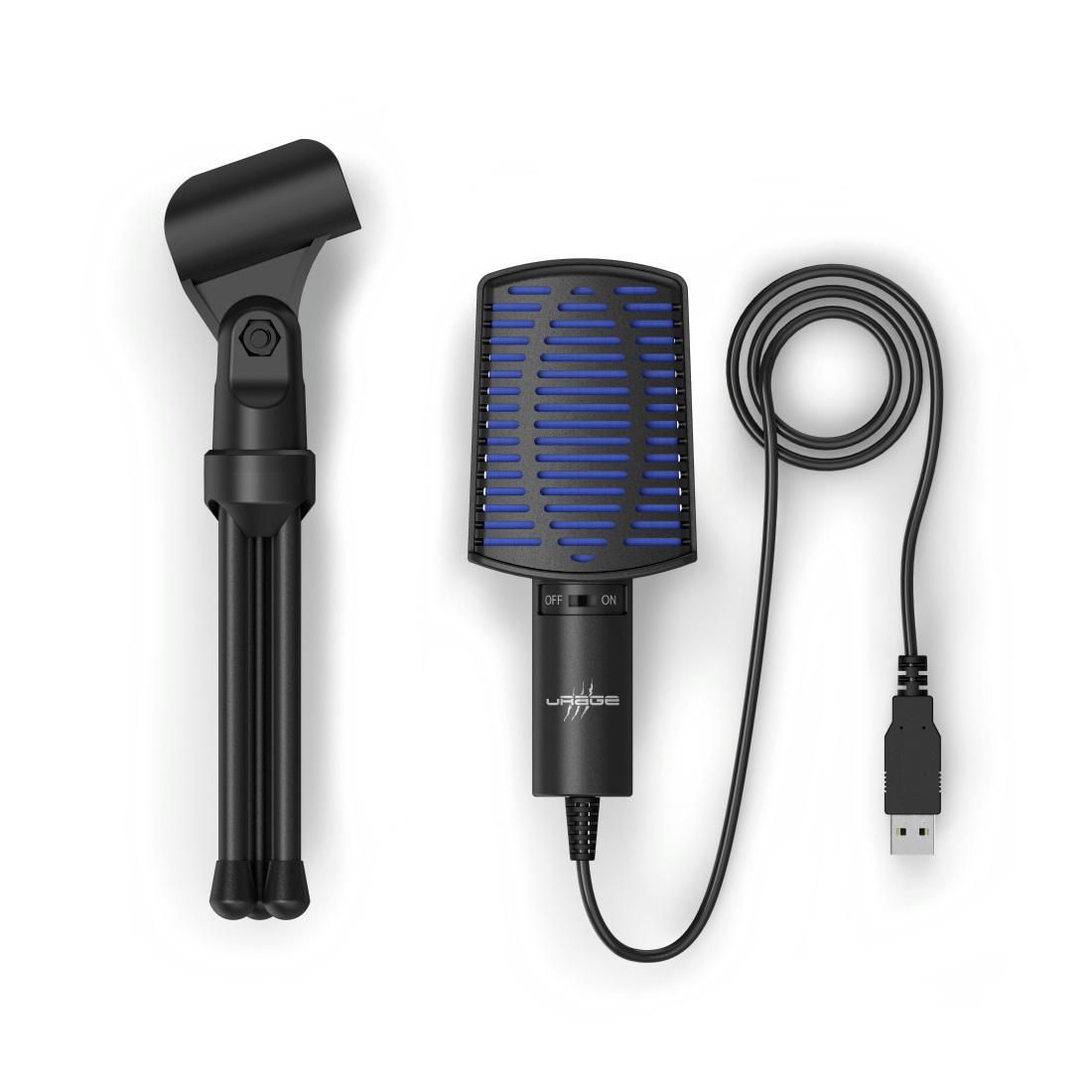 Настолен микрофон uRage Stream 100, USB, Черен-2