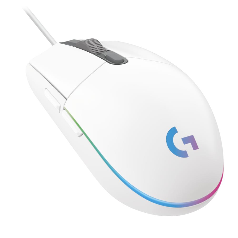 Геймърска мишка Logitech G102 LightSync, RGB, Оптична, Жична, USB, Бяла-3