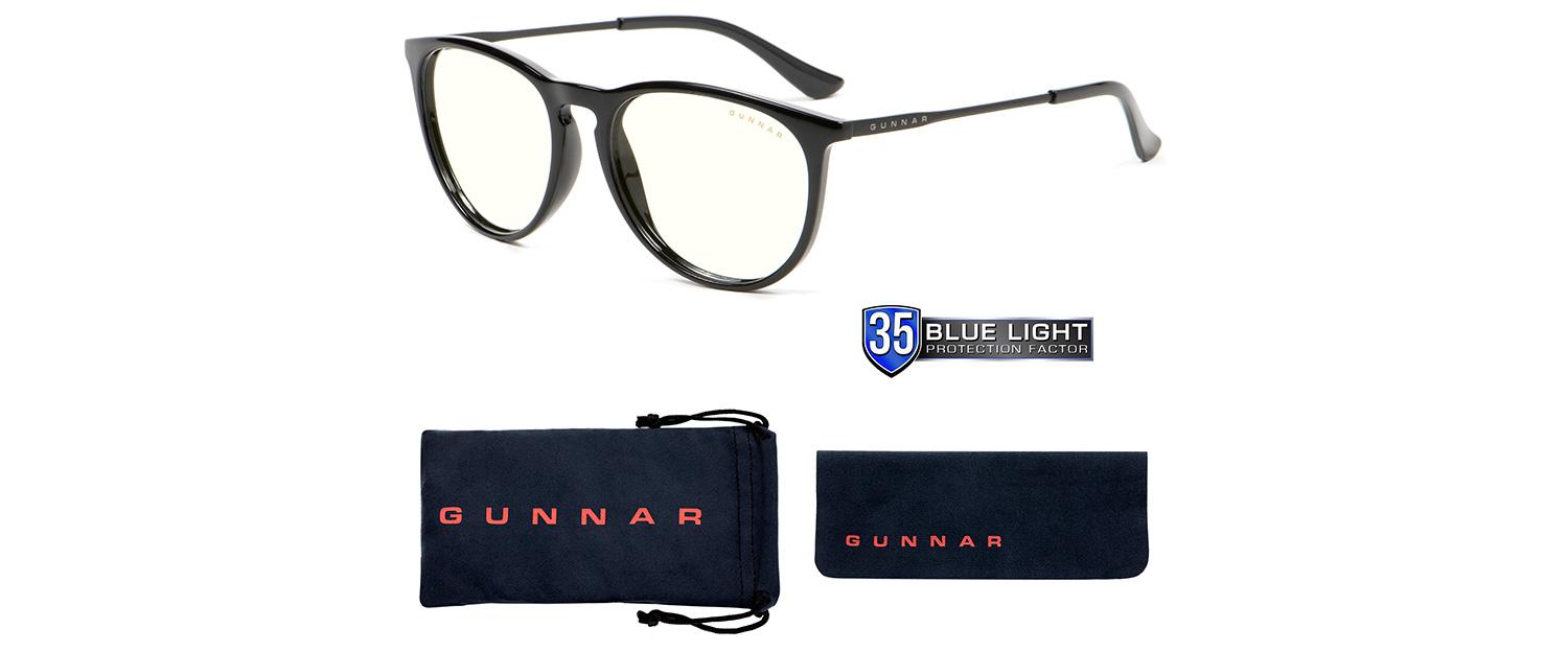 Геймърски очила GUNNAR Menlo Onyx, Clear, Черен-4