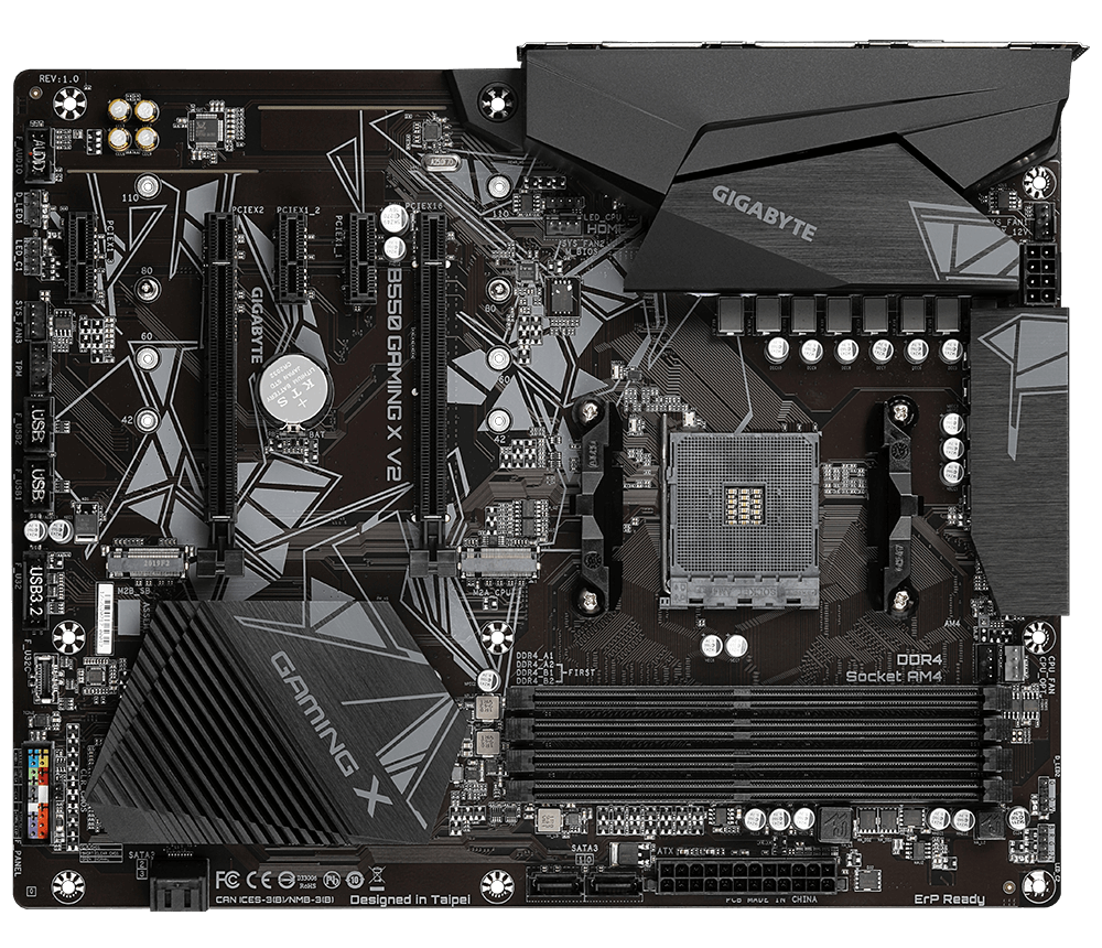 Дънна платка GIGABYTE B550 GAMING X V2 Socket AM4, 4 x DDR4, RGB Fusion, V2 (rev. 1.0)-2