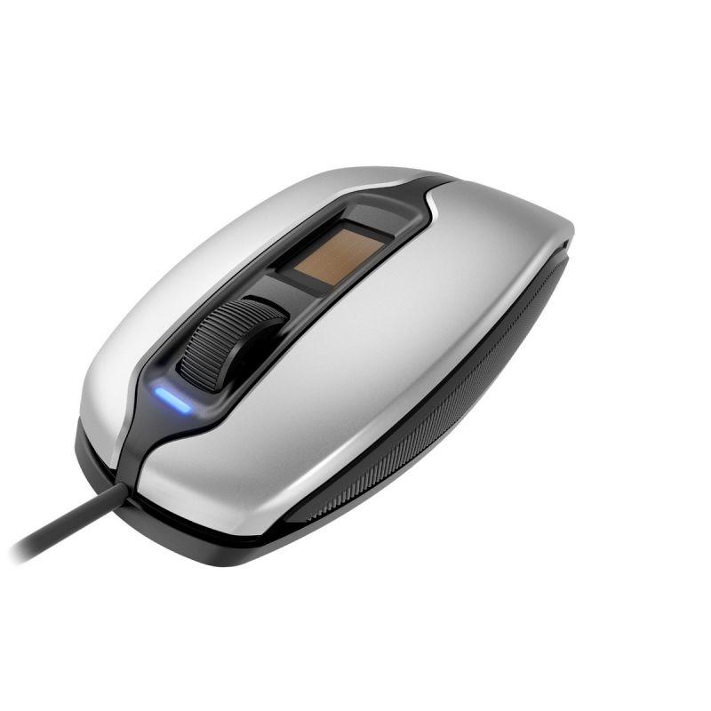 Жична мишка CHERRY MC 4900, Fingerprint, USB, Сребрист/Бял-2