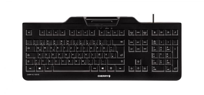 Жична клавиатура CHERRY KC 1000 SC, черна, с четец-1