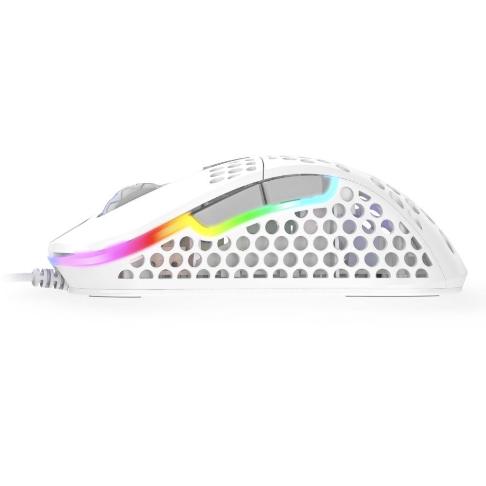 Геймърска мишка Xtrfy M4 White, RGB, Бял-4