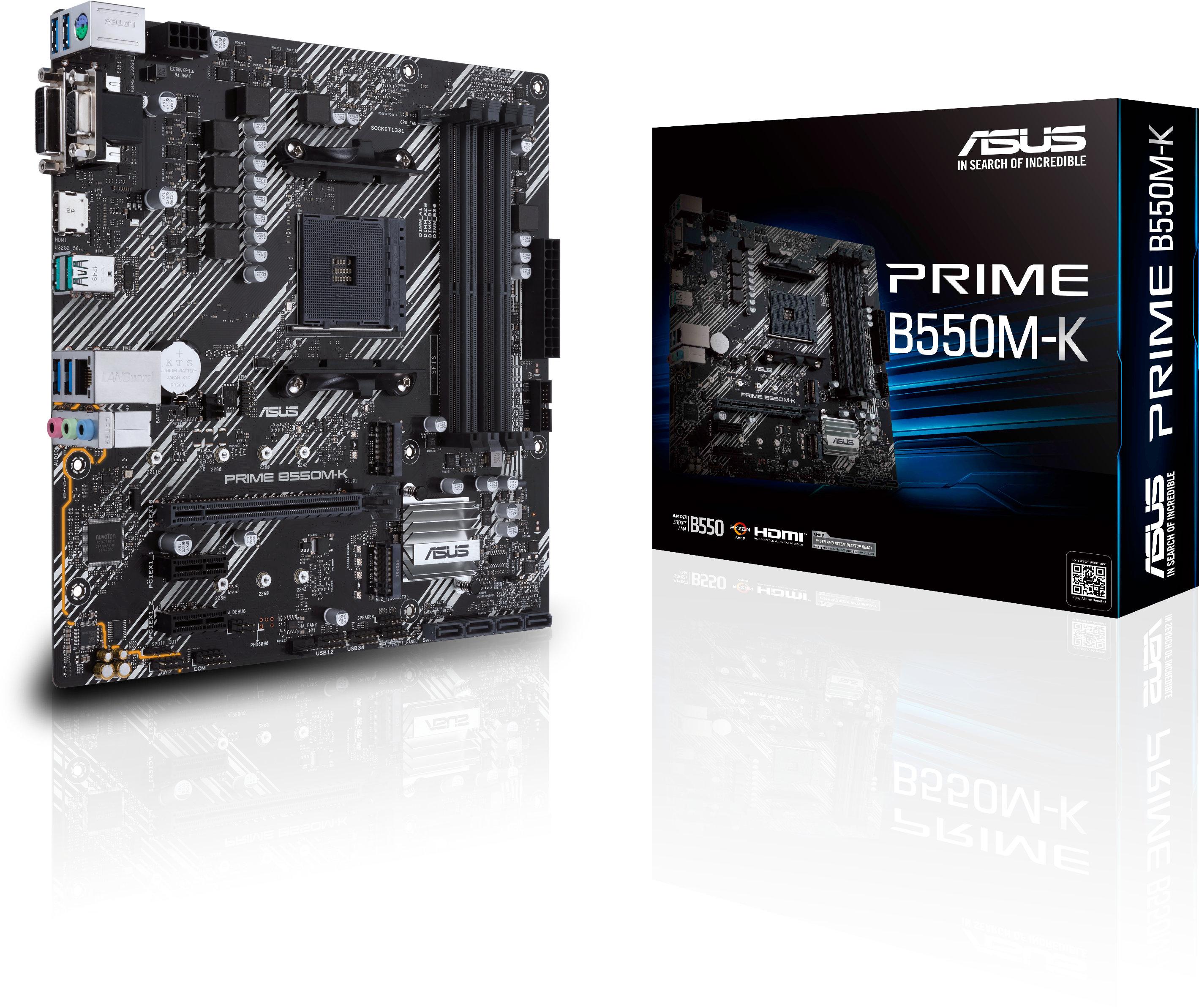 Дънна платка ASUS Prime B550M-K, socket AM4-2