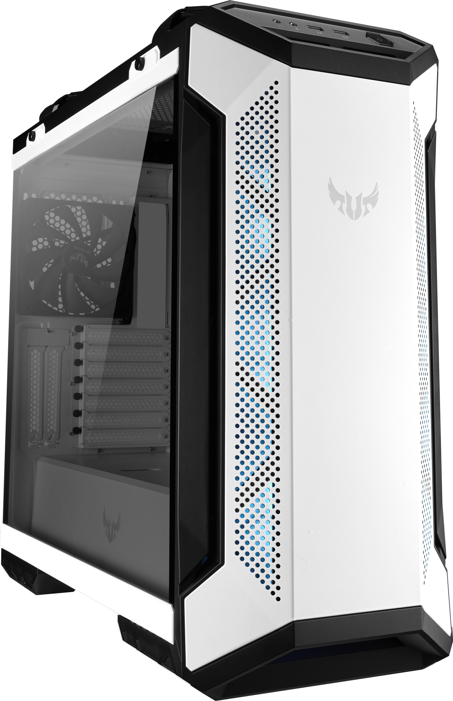Кутия ASUS TUF Gaming GT501 White Edition, Mid-Tower, Aura Sync RGB
