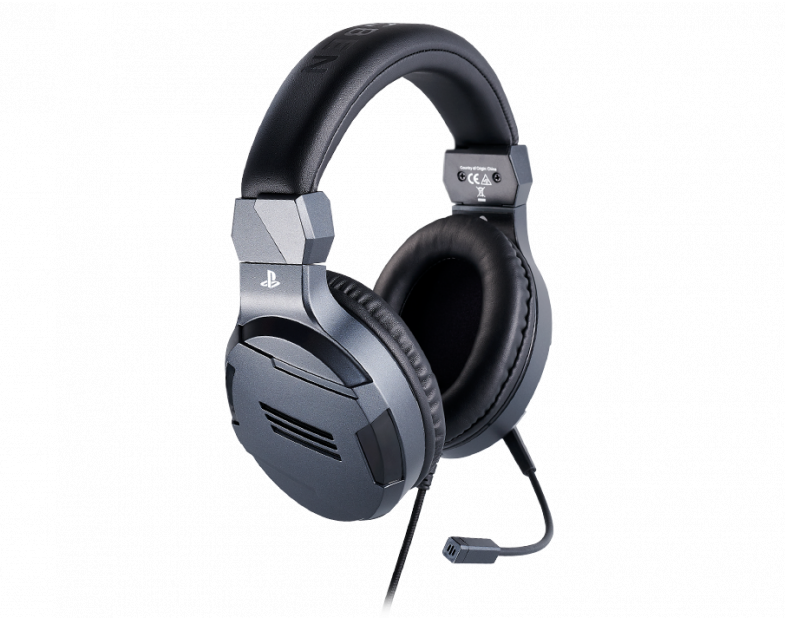 Геймърски слушалки Nacon Bigben PS4 Official Headset V3 Titanium, Микрофон, Сив-3