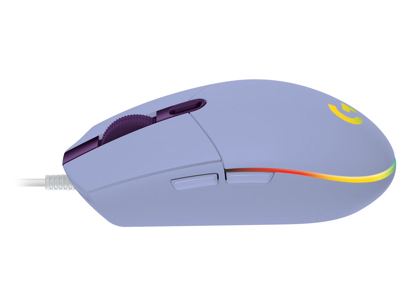Геймърска мишка Logitech G102 LightSync, RGB, Оптична, Жична, USB, Лилав-4