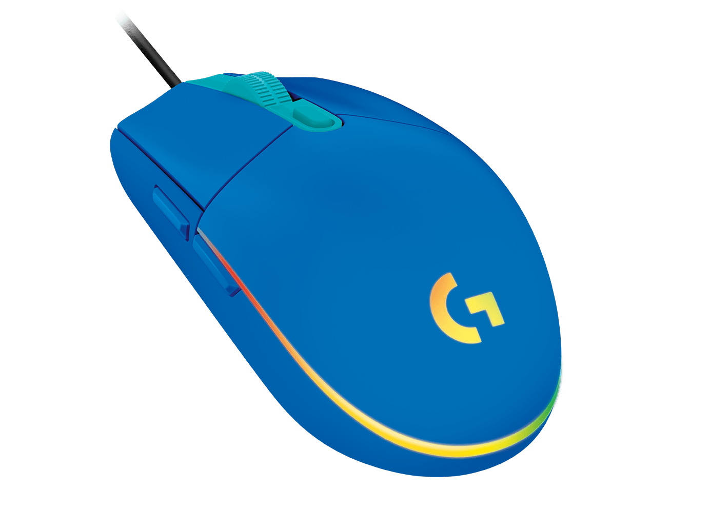 Геймърска мишка Logitech G102 LightSync, RGB, Оптична, Жична, USB, Син-3