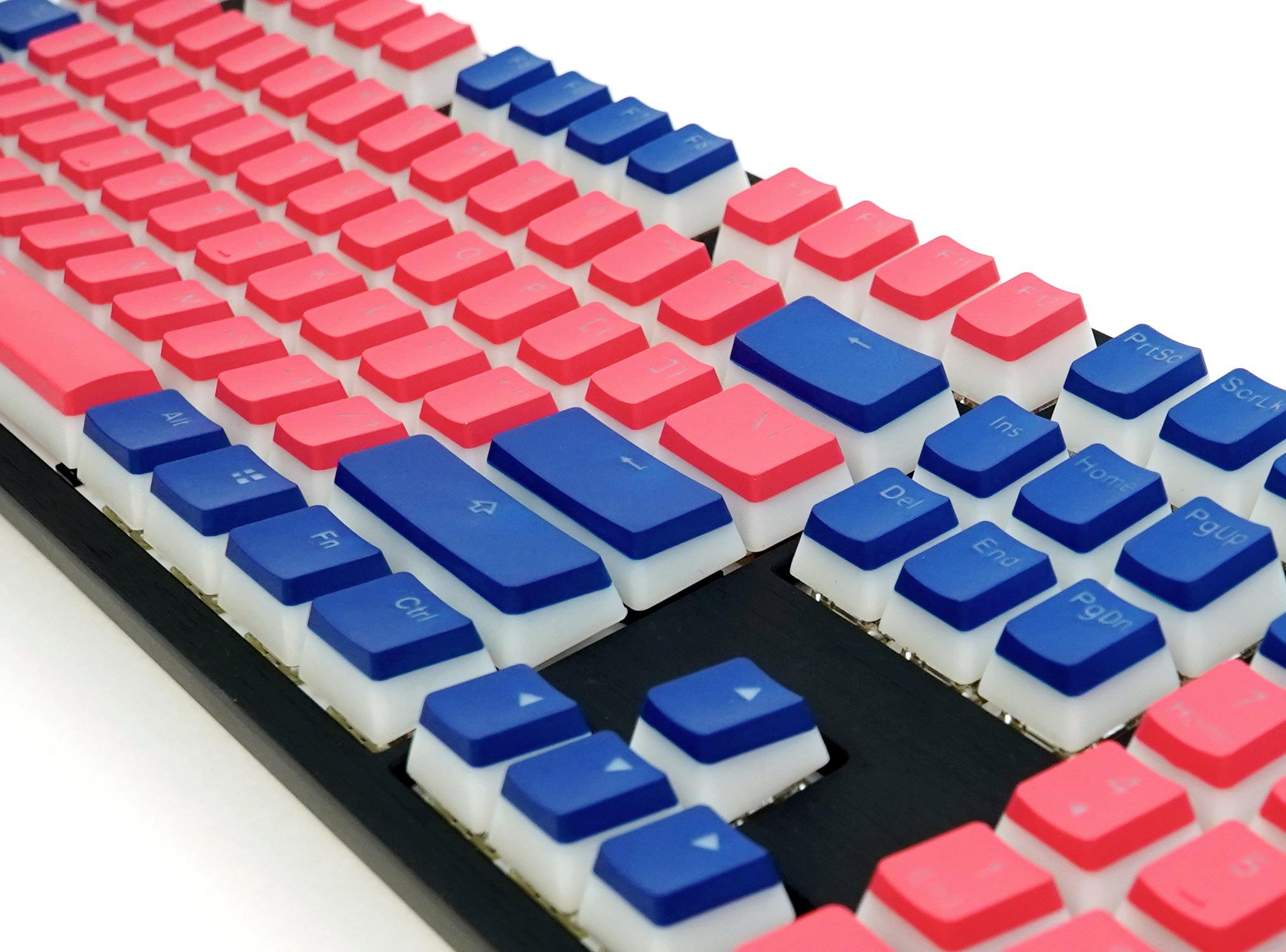 Капачки за механична клавиатура Ducky Pudding Red &amp; Blue 108-Keycap Set PBT Double-Shot US Layout-3