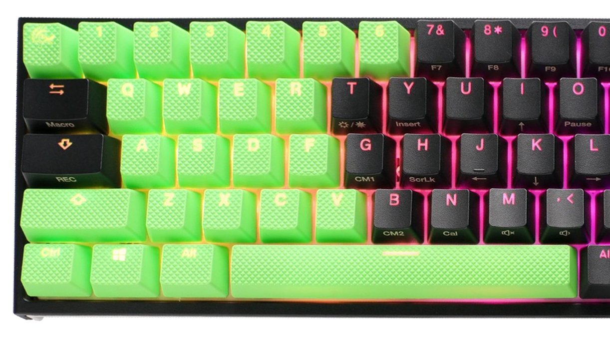 Капачки за механична клавиатура Ducky Green 31-Keycap Set Rubber Backlit Double-Shot US Layout-3