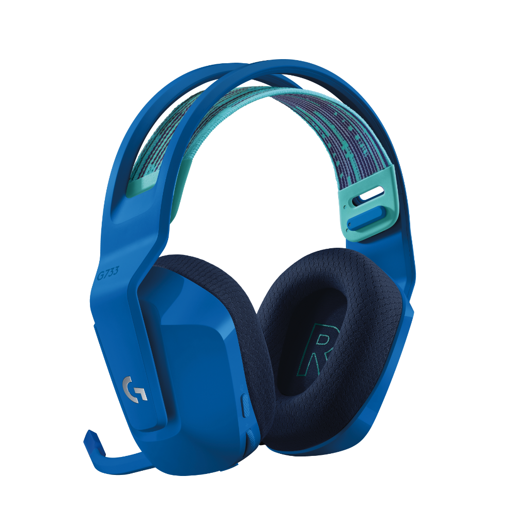 Геймърски слушалки Logitech G733 Blue Lightspeed Wireless RGB, Микрофон, Сини-3