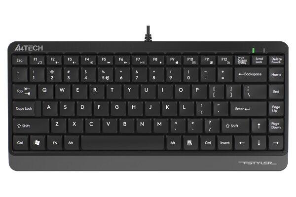 Мини клавиатура A4tech FK11, Жична, USB, hot keys 12, кабел 1,5 m, Черна-1