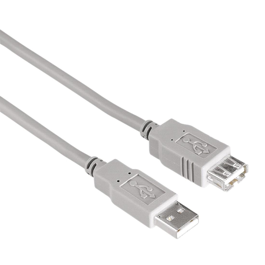 Удължителен кабел HAMA, USB-A женско - USB-A мъжко, 1.5 м, булк опаковка