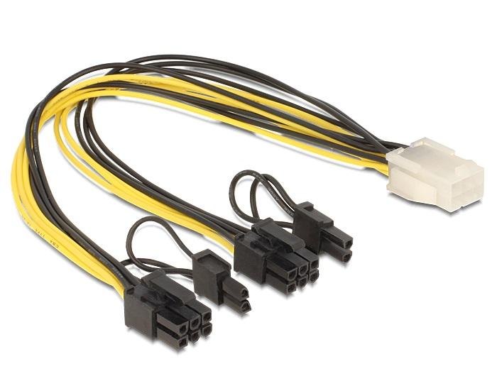 Кабел DeLock PCI Express power 6 pin женско &gt; 2 x 8 pin мъжко, 30 cm-2