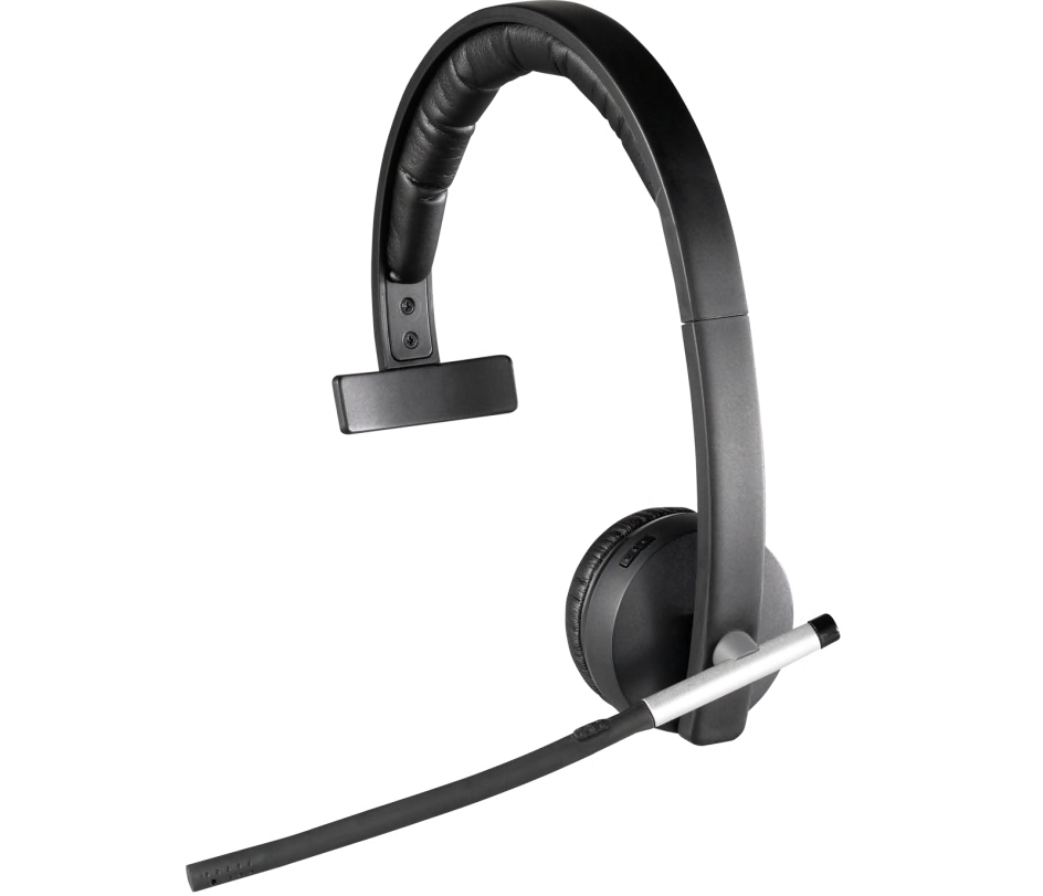 Безжична моно слушалка Logitech H820е, Микрофон, USB, Черни