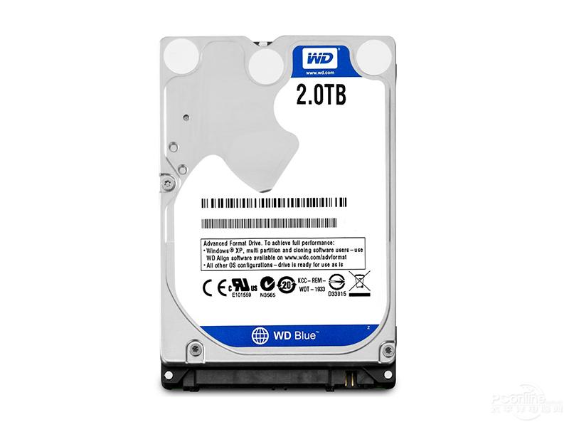 Хард диск за лаптоп WD Blue, 2TB, 128MB, SATA3, 5400 rpm, WD20SPZX-1